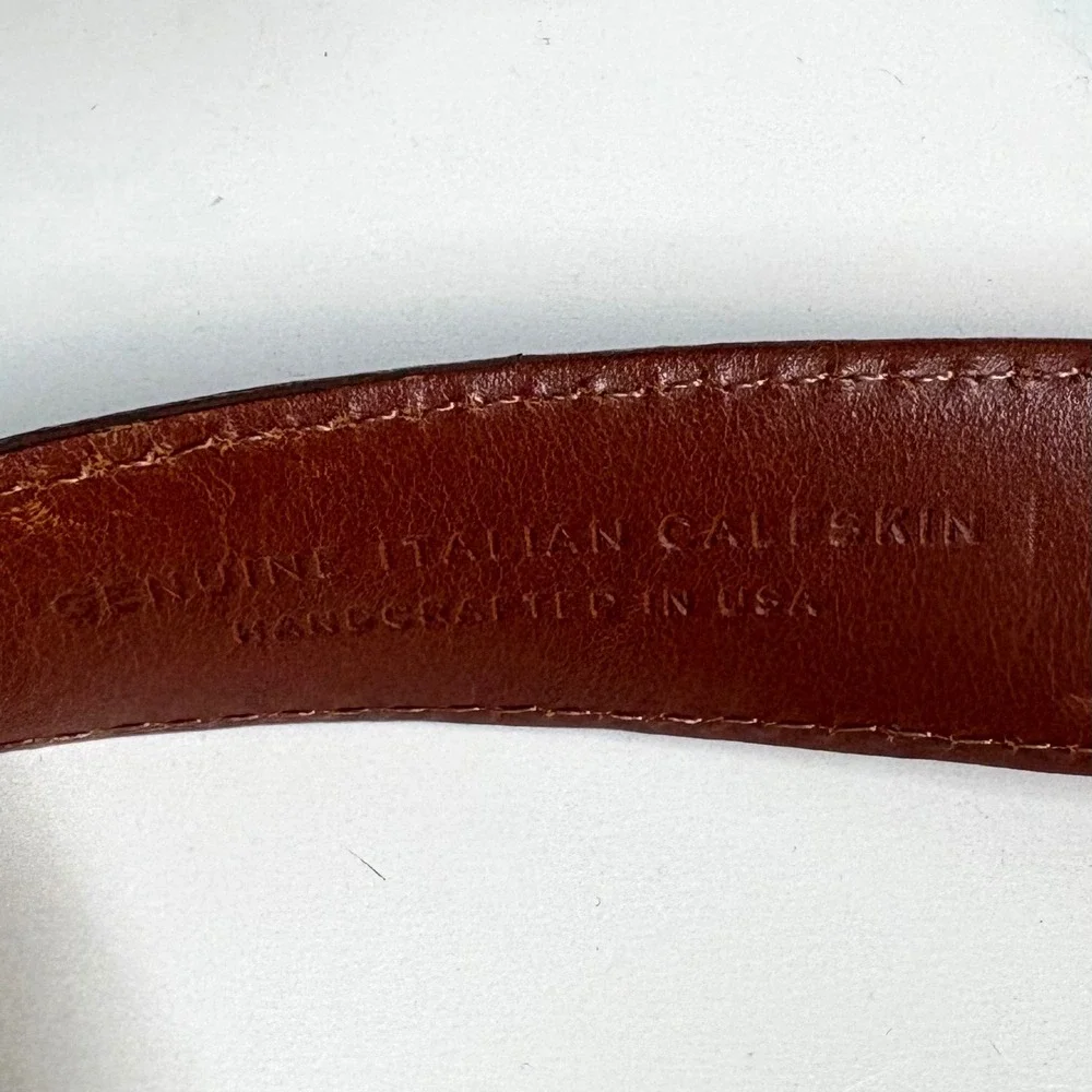 J. Hilburn Men's Brown Leather Belt in‎ Size 50